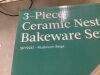 3-Piece Ceramic Bakeware Set, Stoneware Baking Dishes, Casserole Serving Set - Thumbnail 4