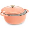 Cast-Iron Dutch Oven Kitchen Cookware w/ Enamel, Handles - 7.5qt - Thumbnail 1