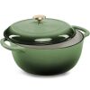 Cast-Iron Dutch Oven Kitchen Cookware w/ Enamel, Handles - 7.5qt - Thumbnail 1