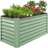 Outdoor Metal Raised Garden Bed for Vegetables, Flowers, Herbs - 4x2x2ft - Thumbnail 1