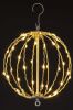 Lot of (2) 10IN 48LED Hanging Christmas Ball Tree and Pathway Light With Hook and Staket - Thumbnail 1