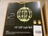Lot of (2) 10IN 48LED Hanging Christmas Ball Tree and Pathway Light With Hook and Staket - Thumbnail 3