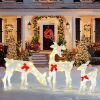 ATDAWN Light Up Deer, Christmas Yard Decoration, 3 pc - Thumbnail 1