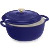 Cast-Iron Dutch Oven Kitchen Cookware w/ Enamel, Handles - 7.5qt - Thumbnail 1