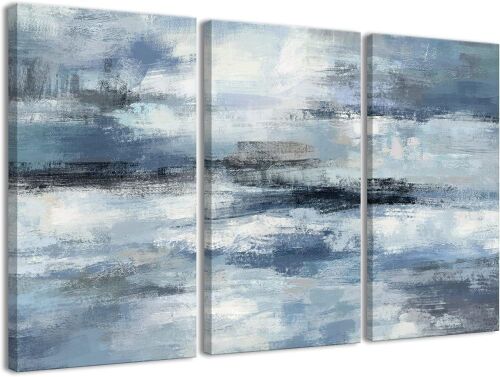 Blue Abstract Wall Art - Lot 576