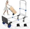 3 in 1 Aluminum Folding Hand Truck Dolly Cart, 600 Lbs Capacity - Thumbnail 1