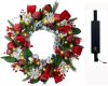 Glowing Petals Solar Christmas Wreath 28 Inch - Thumbnail 1