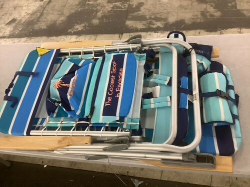 Tommy Bahama Hi-Boy 17" Seat Height 4-Position Beach Backpack Chair, 2 Pack - Lot 175