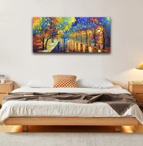 Night Rainy Street Wall Art, 24" x 48" - Lot 262