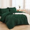 Andency Comforter Set 7 Pieces Dark Emerald Green, King or Queen - Thumbnail 1