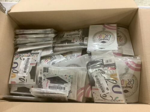 Case of Graduation Party Decorating Supplies, Approx 80 Packs of 5 - Lot 299