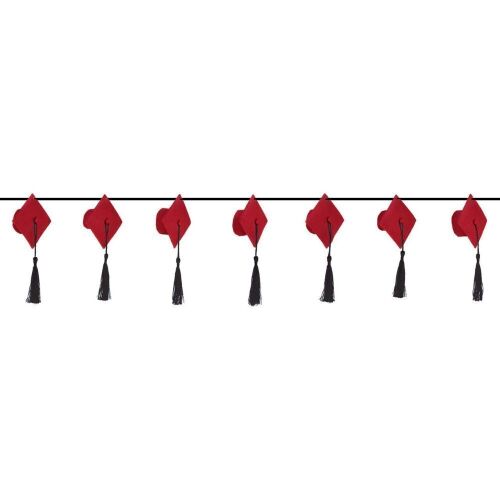 Case of Red Graduation Cap Garlands, 15ct - Lot 584