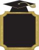 Case of (60) Grad Cap Chalkboard Sign, 9" x 7" - Thumbnail 1