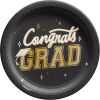 Case of (72) Black & Gold Congrats Grad 7" Plates, 8 Ct - Thumbnail 2
