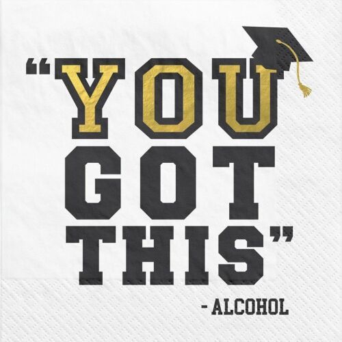 Case of (96) "You Got This - Alcohol" Graduation Party Napkins, 12ct - Lot 485