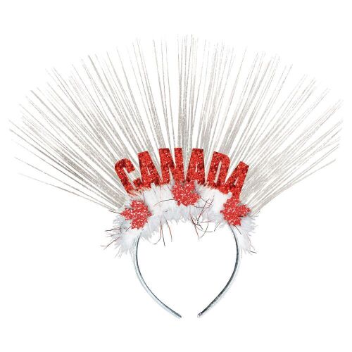 Lot of (198) "Canada" Maple Leaf Glitter Marabou Headband - Lot 796
