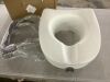 Carex E-Z Lock Raised Toilet Seat With Handles, 5" - Thumbnail 2