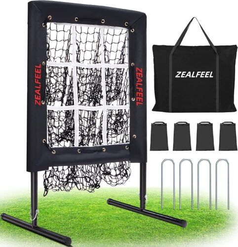 9 Hole Pitching Target Net with Strike Zone, 5 Height Adjustable - Lot 286