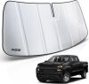 MZS Windshield Sun Shade Compatible with Silverado Sierra 1500 2500HD 3500HD 2019-2026 - Thumbnail 1