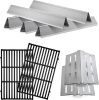 Cast Iron Grill Grates, Stainless Steel Flavorizer Bar & Heat Deflector Replacement Parts for Weber Genesis Grill 300 Series - Thumbnail 1