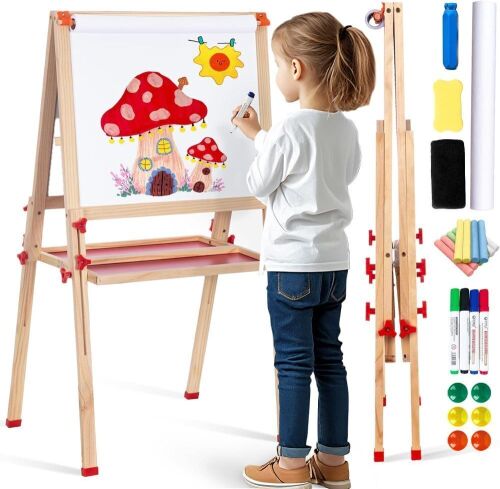 Quick-Fold Kids Easel with Paper Roll & Accessories - Lot 699