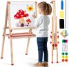 Quick-Fold Kids Easel with Paper Roll & Accessories - Thumbnail 1
