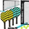 22 FT Portable Pickleball Net Set with 4 Paddles - Thumbnail 1