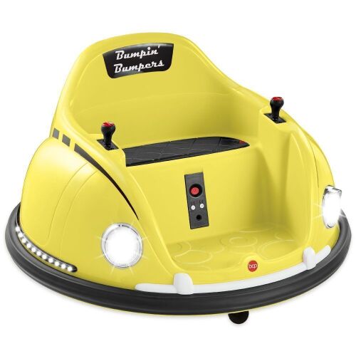 6V Kids Ride On Bumper Car Toy w/ Remote, Harness, Lights, 360 Degree Spin - Lot 203