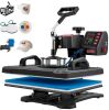 VEVOR 5 in. 1 Heat Press 12 x 15 Machine, Digital Precise Temperature Control, Clamshell Sublimation Printer, 900W - Thumbnail 1