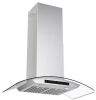 VIKIO 36 in. 900 CFM Ducted Wall Mount Range Hood Tempered Glass in Stainless Steel with Intelligent Gesture Sensing - Thumbnail 1