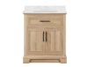 Home Decorators Collection Doveton 30 in. Single Sink Freestanding Weathered Tan Bath Vanity with White Engineered Marble Top - Thumbnail 1