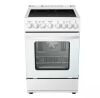 LANBO 24 in. 4 Element Freestanding Single Oven Electric Range with True Convection, Timer and Rotisserie, White - Thumbnail 1