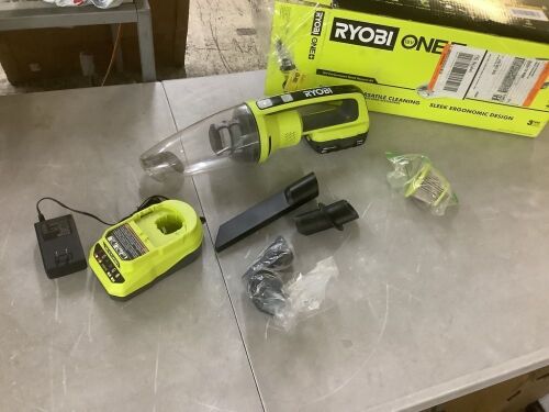 RYOBI ONE+ 18V Cordless Performance Hand Vacuum Kit with 2.0 Ah Battery and Charger - Lot 118JF
