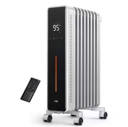 DREO 1500-Watt 25.71 in. Electric Oil Filled Radiator Heater with Remote Control - Lot 140JF