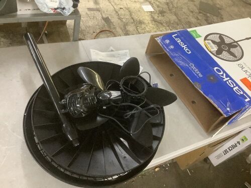 Lasko Cyclone 18 in. 3 Speed Oscillating Pedestal Fan for Home in Black with Adjustable Height, Tilt Back Head, Easy Assembly - Lot 733JF