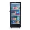 Premium LEVELLA 6.0 cu. ft. Commercial Upright Display Refrigerator Glass Door Beverage Cooler in Black - Small Cracks in Plastic - Thumbnail 1