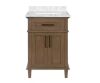 Home Decorators Collection Sonoma 24 in. Single Sink Almond Latte Bath Vanity with Carrara Marble Top - Thumbnail 1