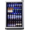 21 in Single Zone 150-Cans Freestanding Beverage Refrigerator Cooler Fridge in Black, Reversible Door - Thumbnail 1
