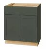 Hampton Bay Avondale 30 in. W x 24 in. D x 34.5 in. H Ready to Assemble Plywood Shaker Base Kitchen Cabinet in Fern Green - Thumbnail 1