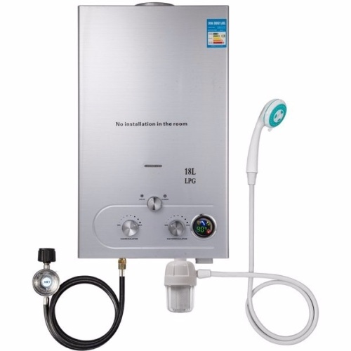VEVOR 18L Tankless Propane Water Heater 4.8GPM with Water Filter & Gas Regulator - Lot 99