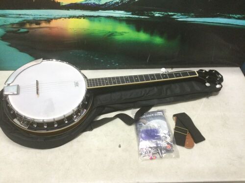 Vangoa 5 String Banjo Remo Head Closed Solid Back - Lot 158