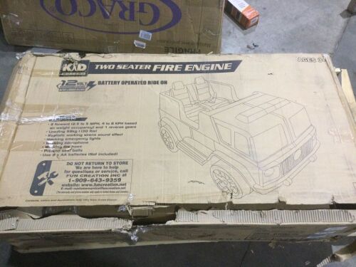 12V Two Seater Ride On Fire Engine  - Lot 279