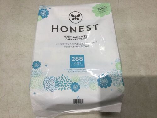 The Honest Company Plant-Based Baby Wipes Classic Print, 4 Resealable Packages - Lot 368