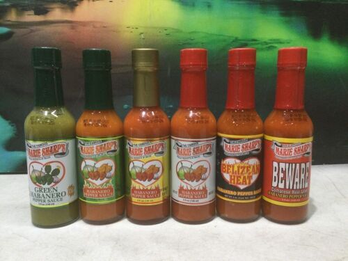 Marie Sharp's Hot Sauce 6 Pack Variety Set  - Lot 371