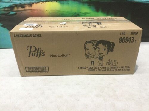 Puffs Plus Lotion Facial Tissues, 8 Rectangle Boxes  - Lot 414
