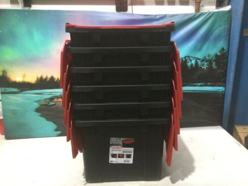 Sterilite 12 Gallon Hinged Lid Industrial Totes, 6 Pack - Lot 434