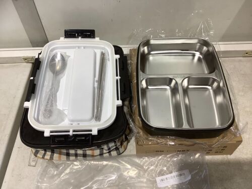 Lot of (6) Stainless Steel Insulated Bento Lunch Box - Lot 526