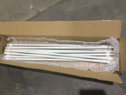 Lot of (10) Remco 6053 53" White Hazmat Fiberglass Handle with Threaded Tip, 1-1/2" Diameter - Lot 542