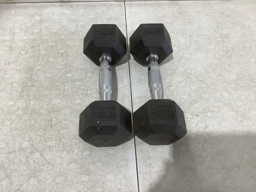 Set of 10 Lb Dumbbells  - Lot 555