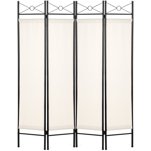 4-Panel Folding Privacy Screen Room Divider Decoration Accent, 6ft - Lot 666